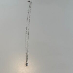 Dazzling Teardrop Moissanite & Sterling Silver Necklace